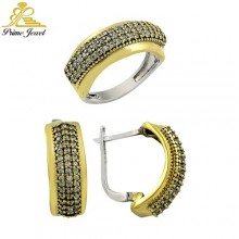 Gümüş Otantik Taşlı Set